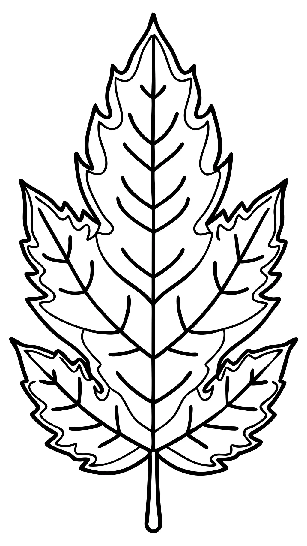 free printable leaf outline coloring pages